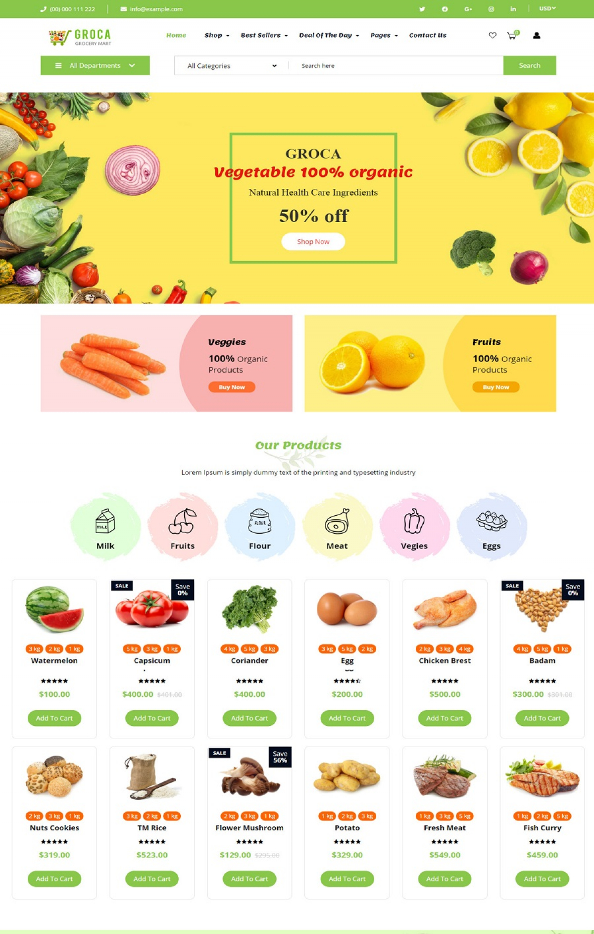 Mẫu web bán thực phẩm S3